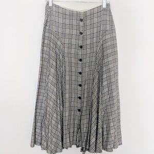 Vintage | Black and White Plaid Skirt - Modern sz6